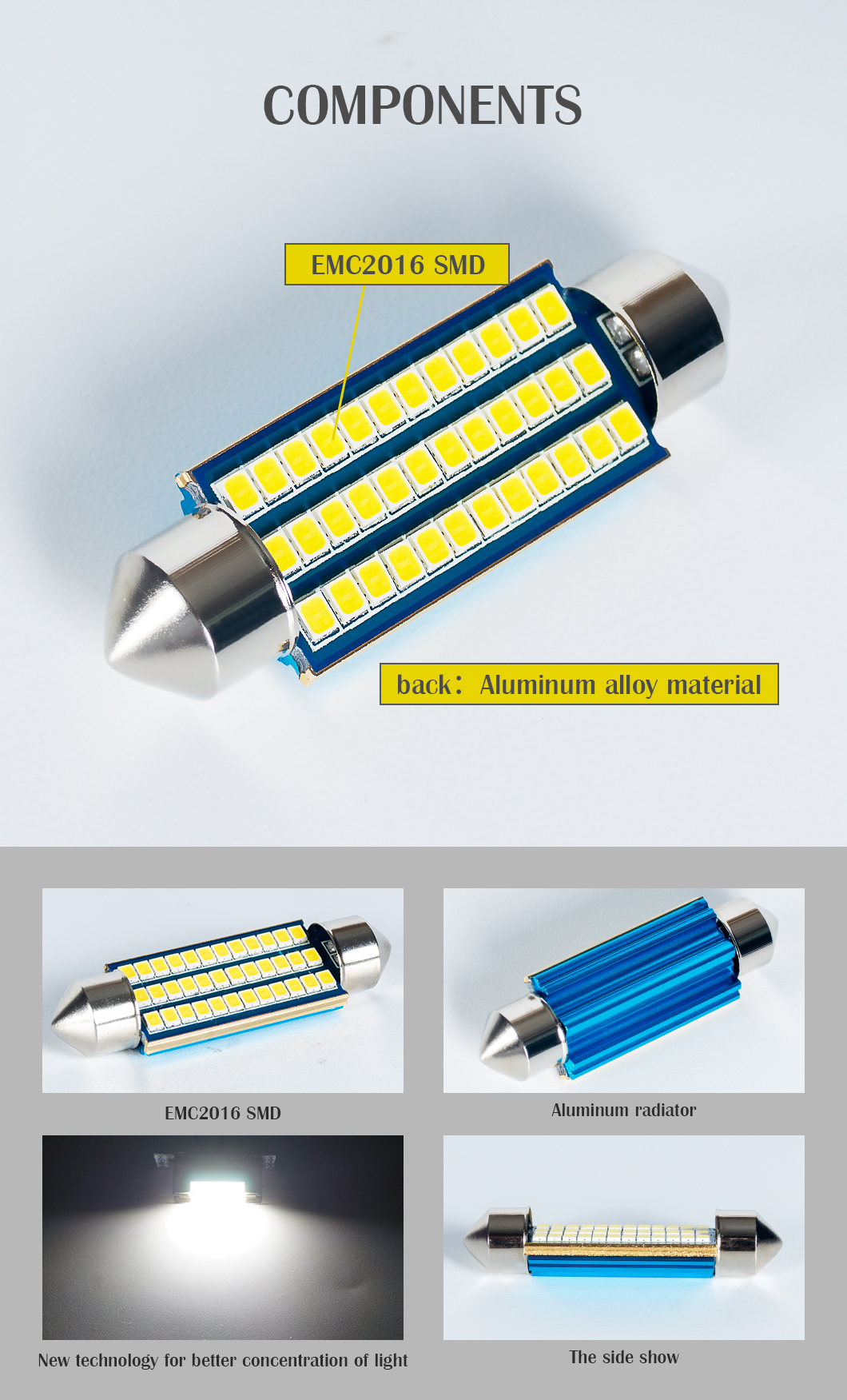 明るい Led 車のインテリア電球、フェストゥーン LED 車の電球、トラック用の Led 車のインテリア電球、トラック用の Led 車の電球、フェストゥーン Led 車のインテリアの電球
