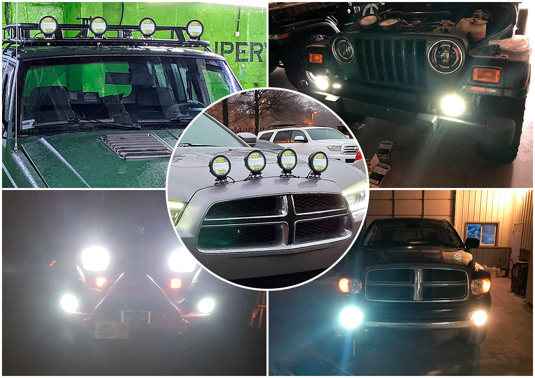 4インチLEDワークライト72W 4「インチラウンドLEDワークライト中国メーカーから