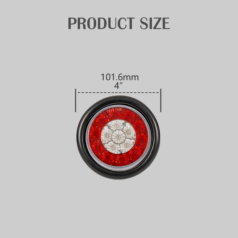 4インチラウンド3機能LEDテールライトの防水