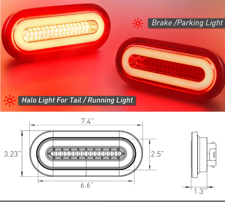 ストップテールライト LED 車ランプ、6 インチ LED テールライト、ホットセール LED テールライト、ホットセール防水 LED テールライト、キャブ用テールライト ランプ