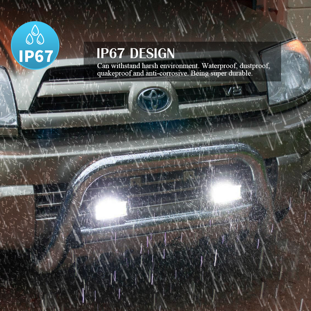 72W長方形のスポットビームLED TURCKのライトワークライトを駆動しました 