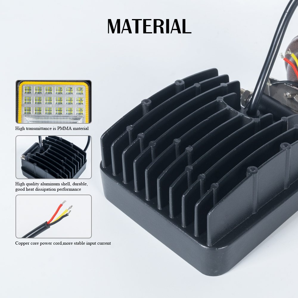 中国メーカーからの自動車用の正方形48W LED作業ライト 