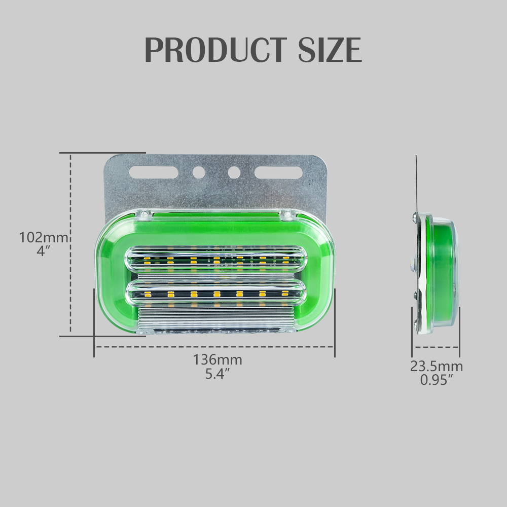 貨物のマーカーライト、トラック用のマーカーライト、貨物マーカーライト、緑色のLEDマーカーライト、トレーラー用のLEDマーカーライト