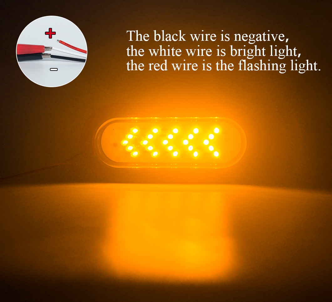 6インチLEDテールライト6インチ楕円形の矢印ターンシグナルLEDテールライトからのテールライト