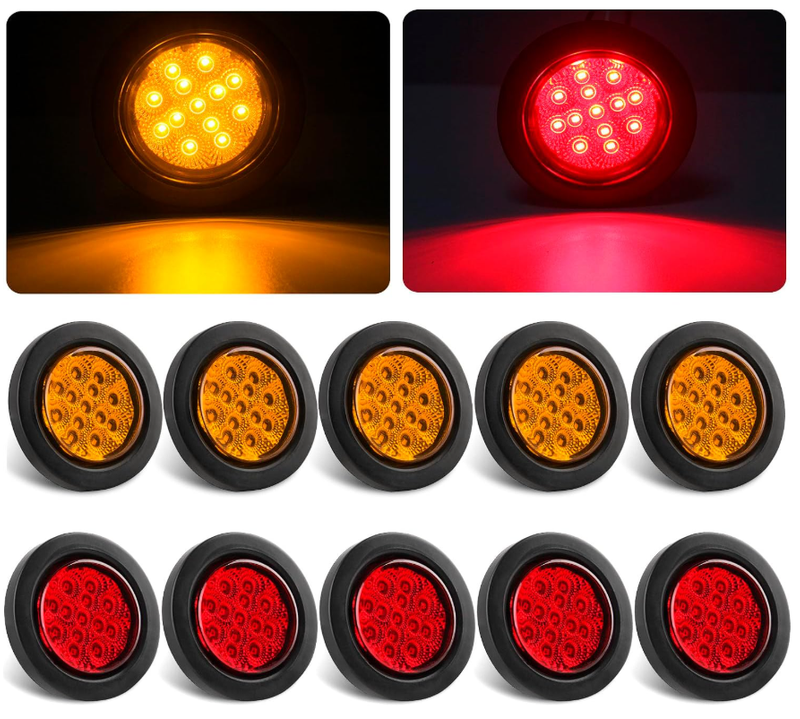 2.5インチ ラウンド LED サイド マーカー ライト ラウンド トレーラー トラック ライト