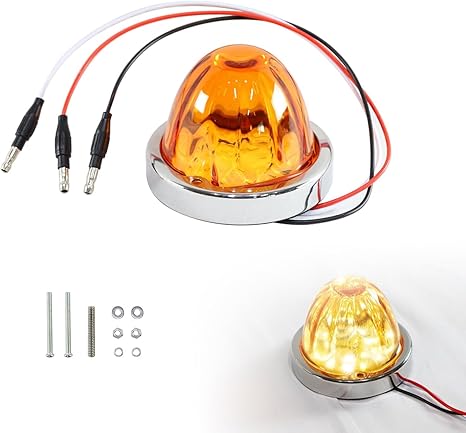 セミトラック用のLEDスイカライトエクステリアミニウォーターメロンセミトラックマーカーライトルーフマーカーライトガラスシェルライトルーフマーカーライトトゥルクトレーラー 