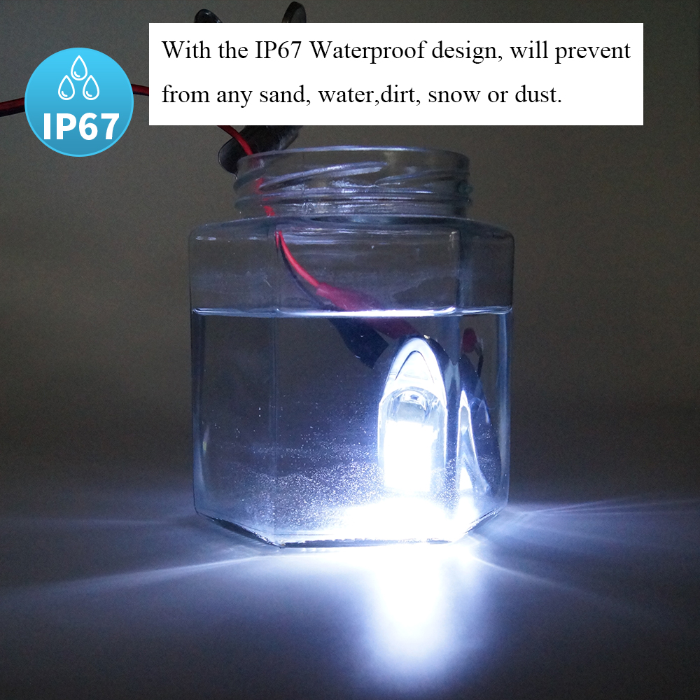 Turck用の白いミニLEDマーカーライトクロムベゼルオートランプ