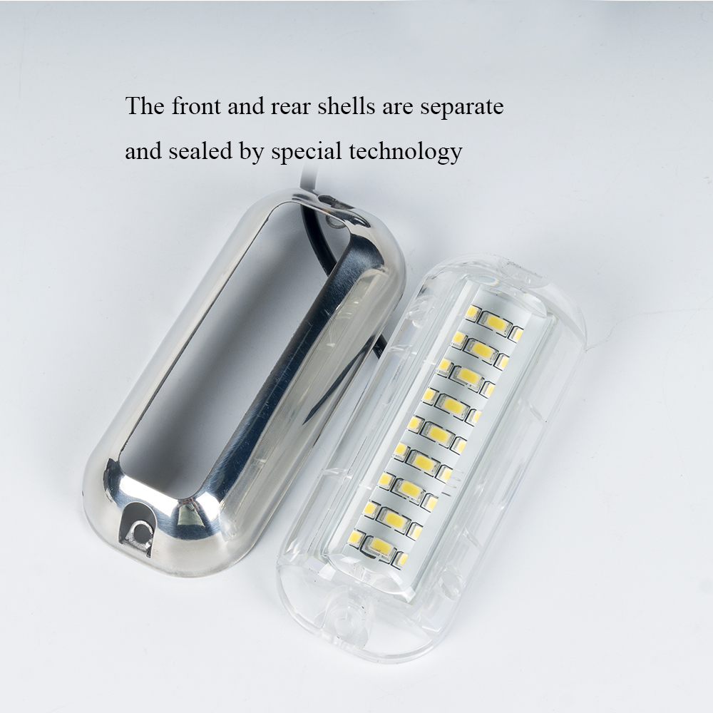 ボートライトワイヤレス電池式、デッキライト用防水マリンLEDライト、カーテシーインテリアライト、防水マリンボートライト、船舶照明LED